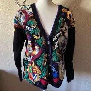 Belle Pointe Cardigan Literary Guild Black Size Medium New With Tags